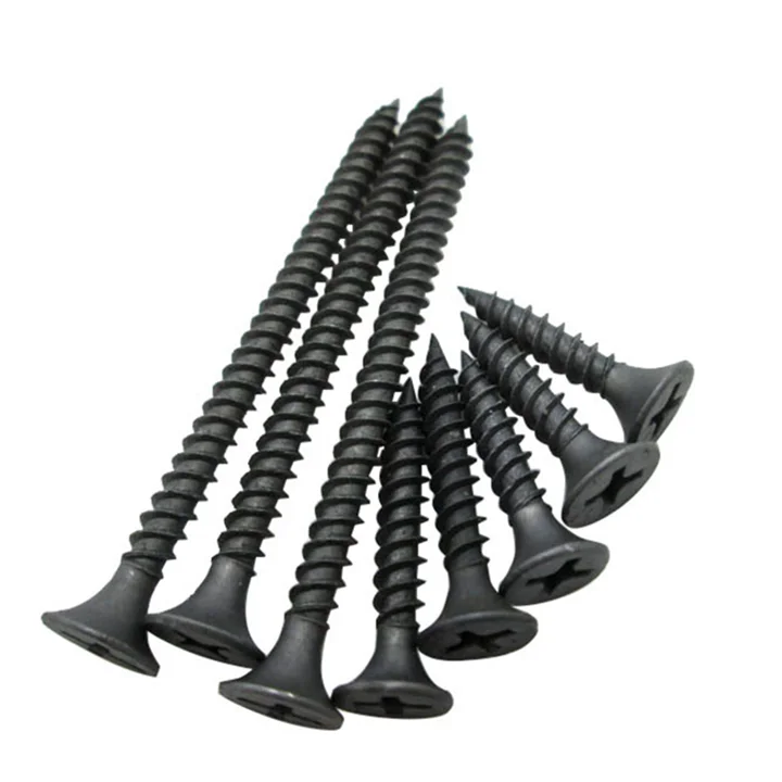 China Manufacture bugle head  fine/coarse thread Black Oxidation Countersunk Screw 6# 8#