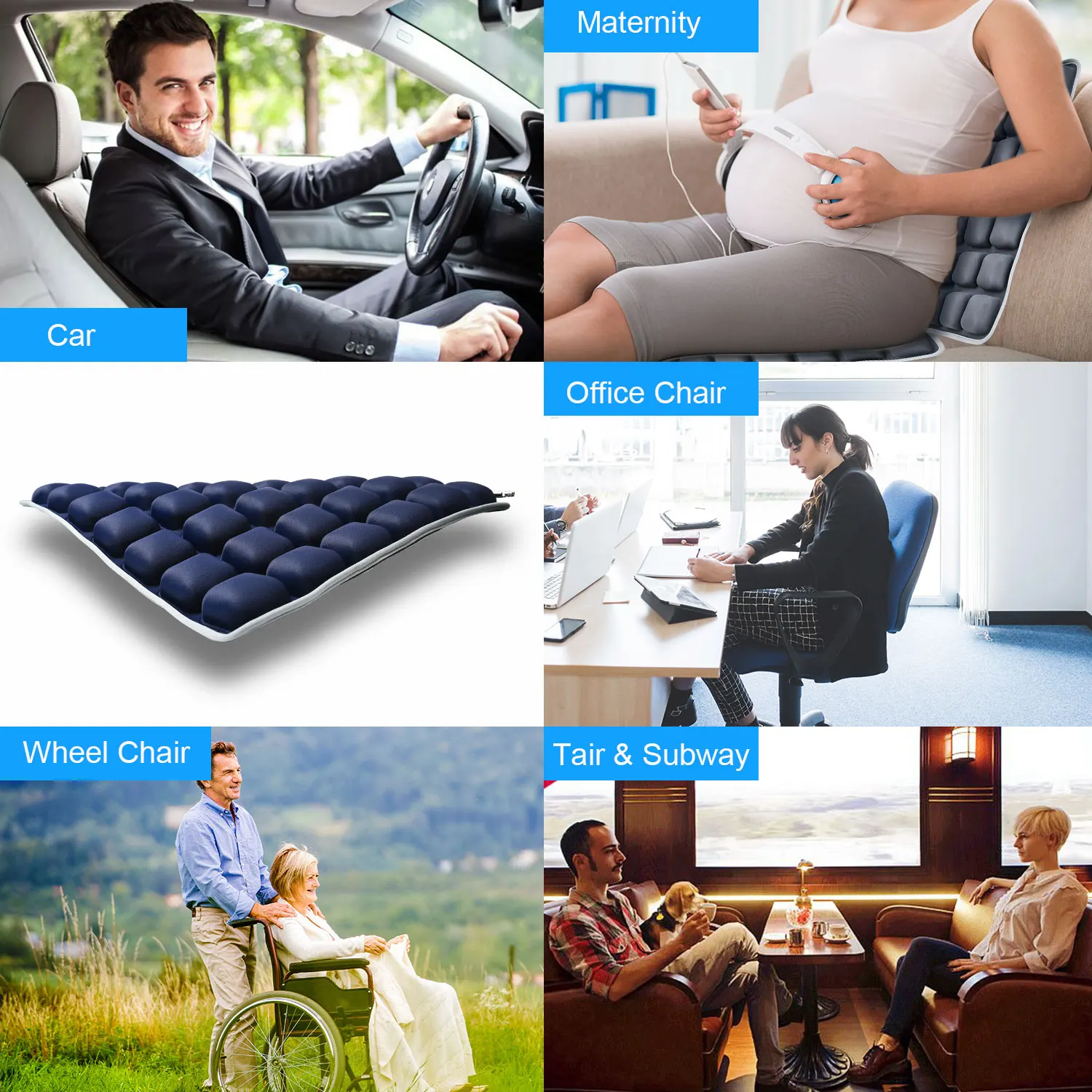 Air Seat Cushion Inflatable for wheelchair mobility scooter Car Seat Office Chair Pad Anti Pain Pressure seat cushion