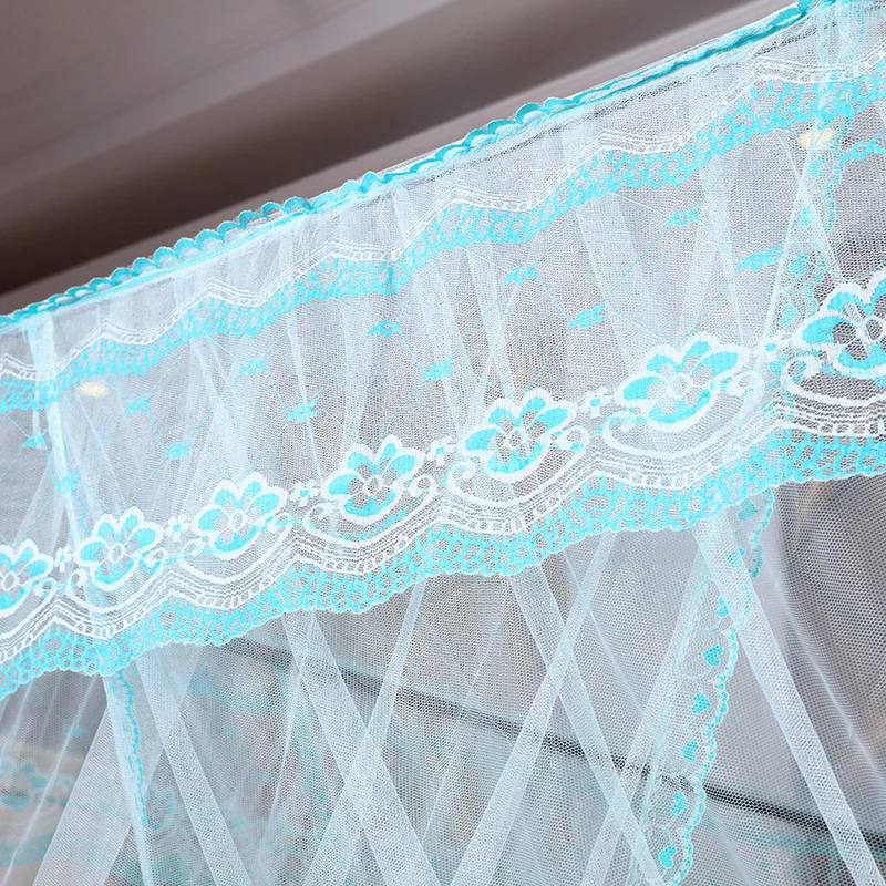 Europe Style Square Fresh Natural Lace Four Seasons Protection Soft Encrypted Bedroom Mosquito Net