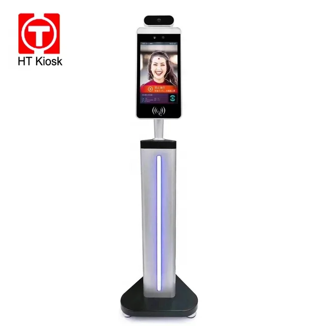 Health care for temperature measurement face recognition company bank hospital daily test  digital signage kiosk