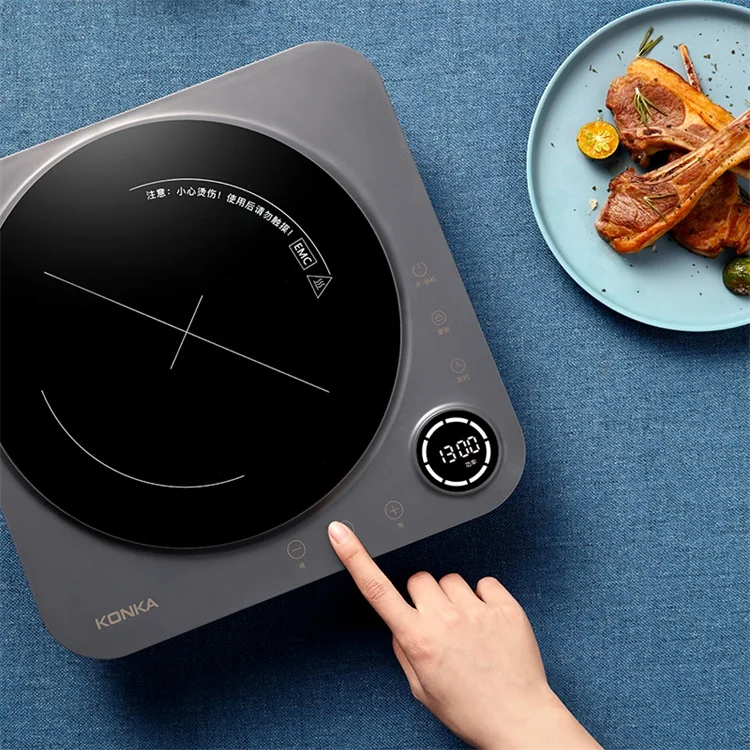  2100W Portable Home Kitchen Electric Applia Smart Child Lock Ultra-thin Design Single Burner Heating Induction