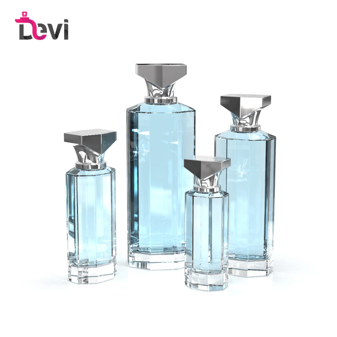 Devi Wholesale OEM/ODM  Fragrance  Atomizer Square Empty Container Glass Perfume Bottles