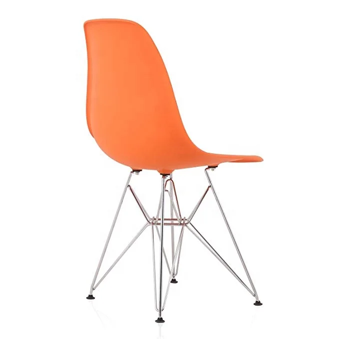 Silla plastico patas metalicas chair modern plastic creative office steel frame leisure chair