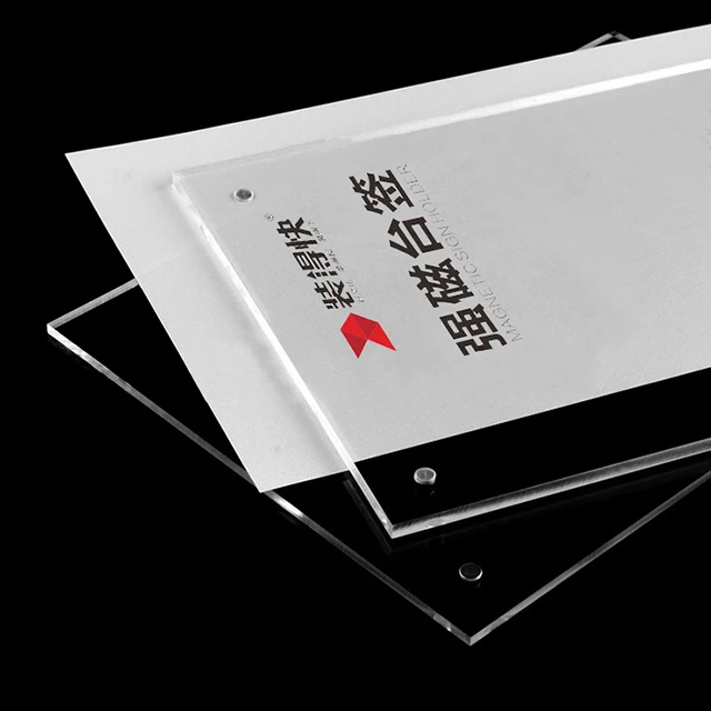 Acrylic T shaped Magnets Photo Frames Countertop Poster Frame