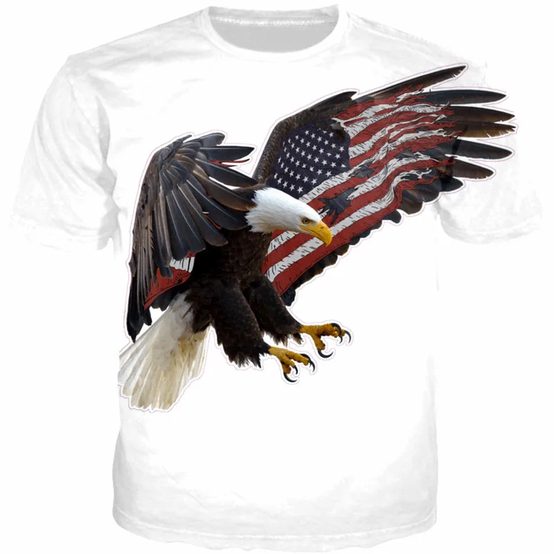 huan men plus size eagle hunting 3D print  t shirt   polyester mesh short sleeve   eagle   3D printing t  shirts
