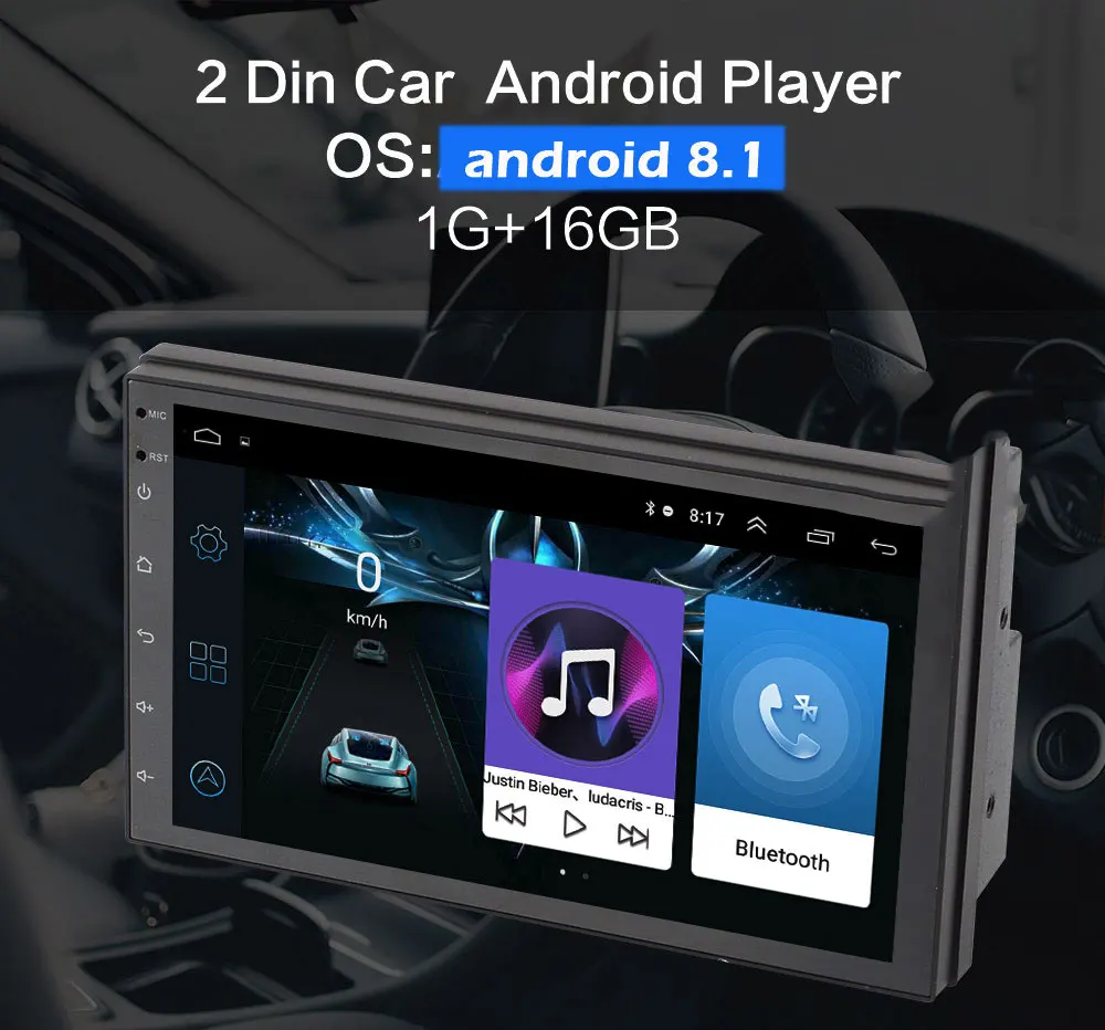 Universal 7inch Android Car DVD Player With  Mirror Link Full Touch Screen HD Video Music Output