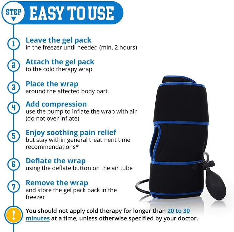 Wholesaler Gel Inside Cooling Reduce Inflammation Reusable Ice Pack for Sports Injuries Muscle Pain Relief