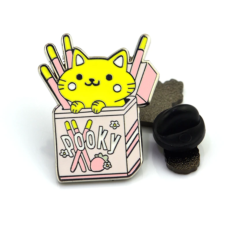 Supplier Wholesale popular anime cartoon lapel hat pin custom hard soft enamel metal pins