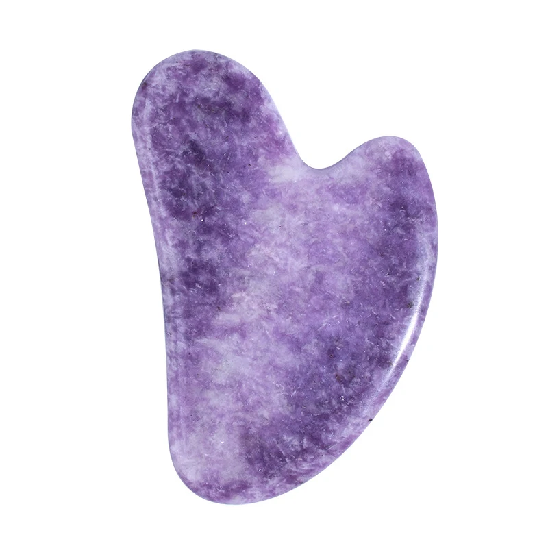 Private label natural Purple Jade custom facial jade skin face stone roller and gua sha massager with box for sale