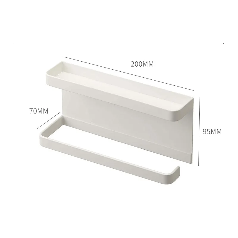 Kitchen Fridge Magnetic Wall-Mounted Storage Racks Refrigerator Display Shelf Magnetic Suction Storage Organizer Wall Rack