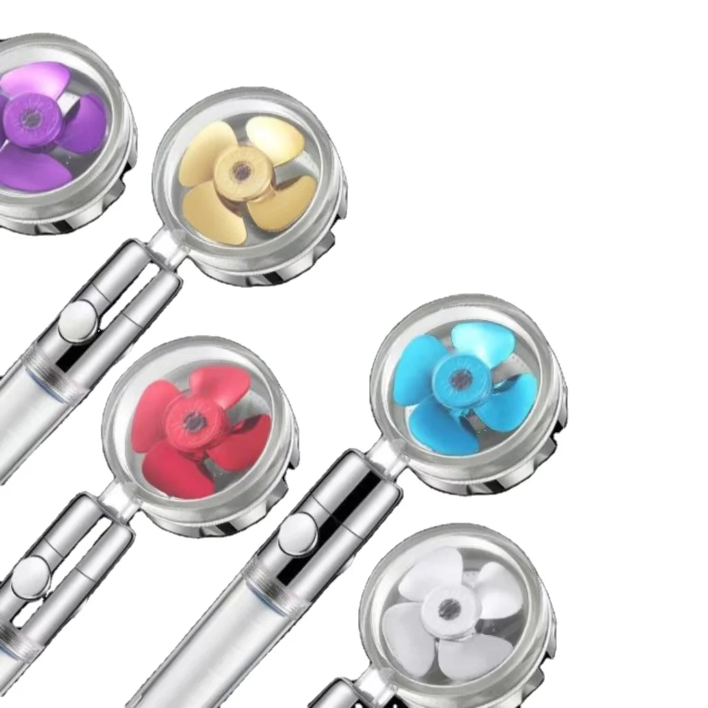 Small man waist turbocharged shower with one-button water stop filter handheld shower head