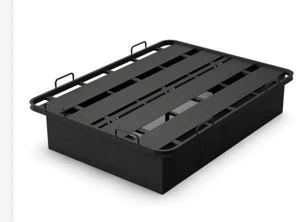 Easy Assembled Space Saving Smart Furniture hotel bed black platform metal bed frame