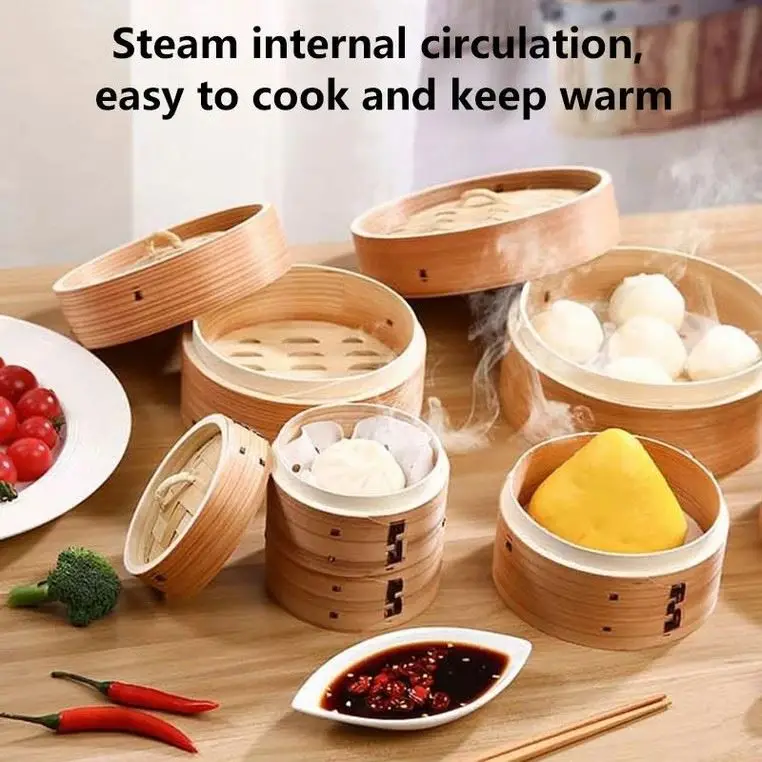 Piroscafo в Acciaio Inossidabile 304 Vaporiera Bambu Con логотип Stampato Pentola A Vapore Per Patate Dolci Salsicce Di Mais E