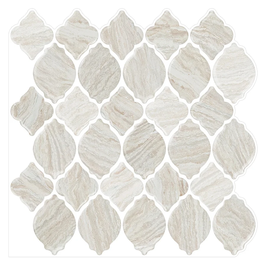 Smart 3D Arabesque Self Adhesive Wall Tiles Stick on Backsplash Peel And Stick Plastic Wallpaper