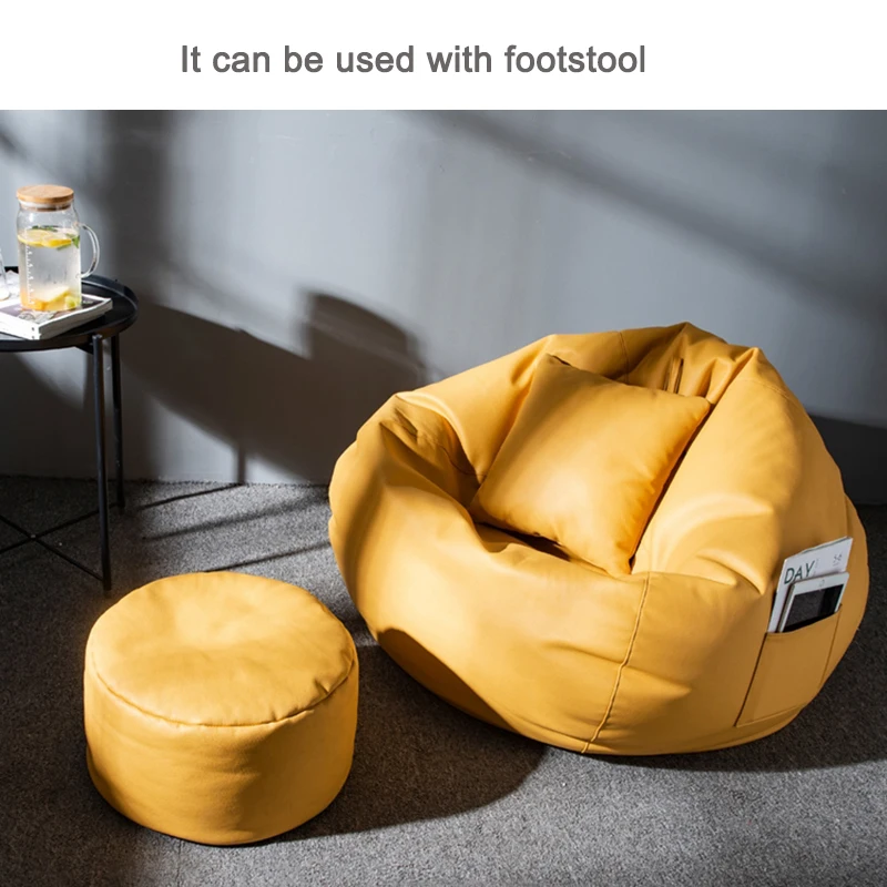  Кожаный стул Beanbag для взрослых и детей защита от пятен незаполненный мешок