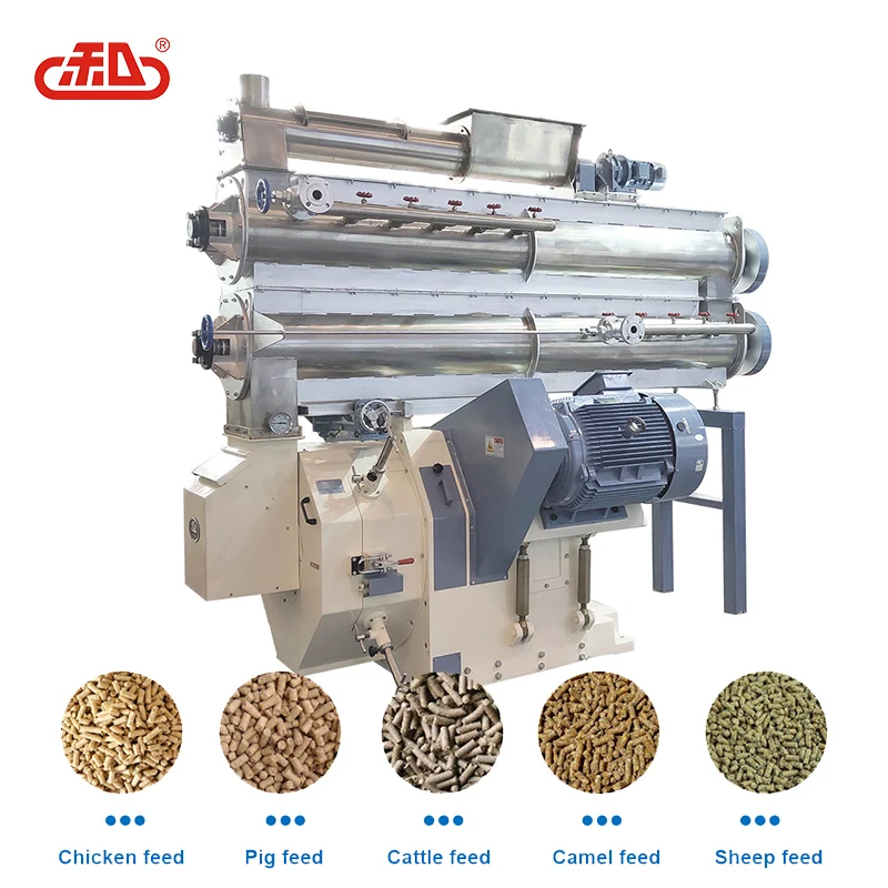 Large capacity belt type ring die pellet mill 420D 520D pellet feed making machine price