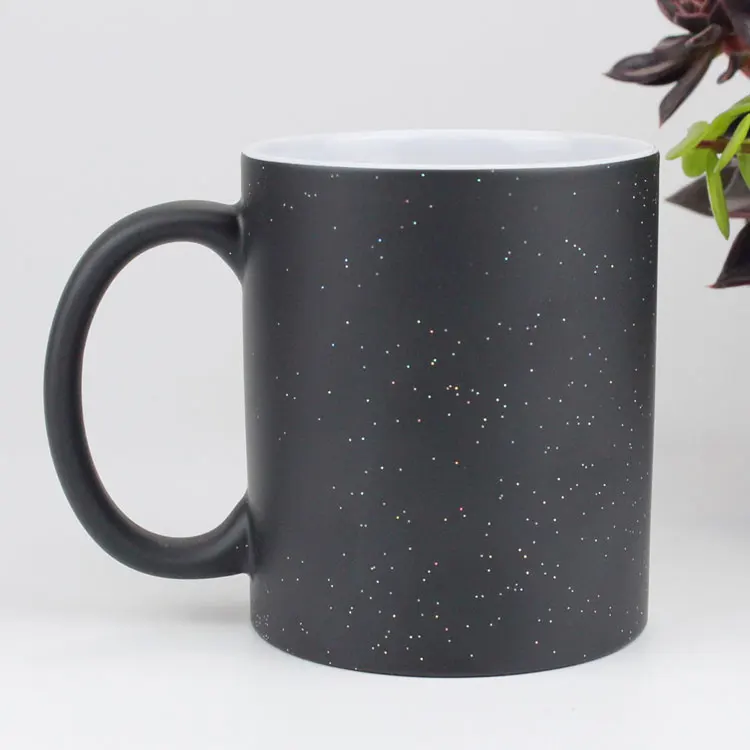 Coated Cup Thermal Transfer Ceramic Sublimation Mug Wholesale Glossy Frosted Magic Color Changing Mug