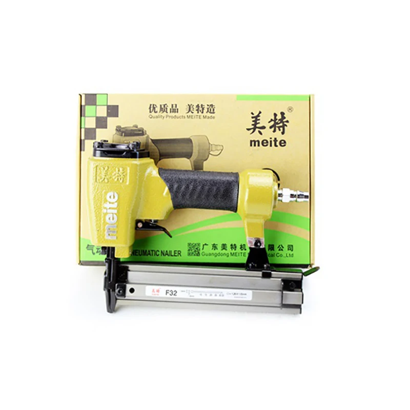 18 GA  Meite F32 Pneumatic Straight Nailer F30 Row Nail Nailer Woodworking Decoration Tool Nail Shooting Air Nailer