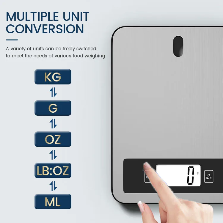 Stainless Steel Kitchen Scale Weigh Digital Weighing Food Kitchen Scales For Food
