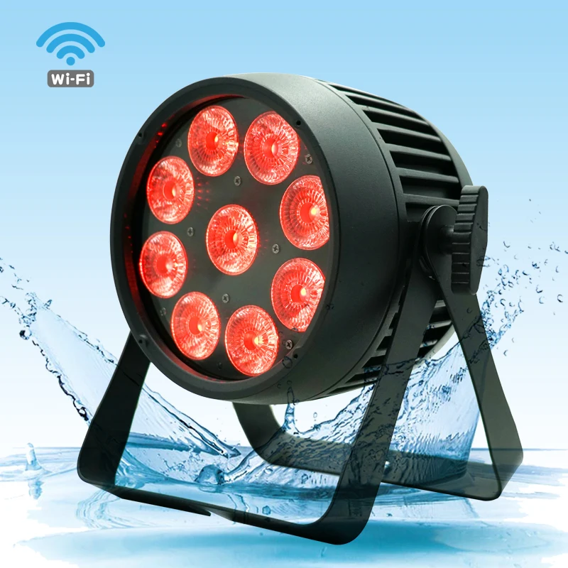 Professional dj lights led 9 x18wWireless DMX Battery Power RGBWA UV 6IN1 LED Par Can Light