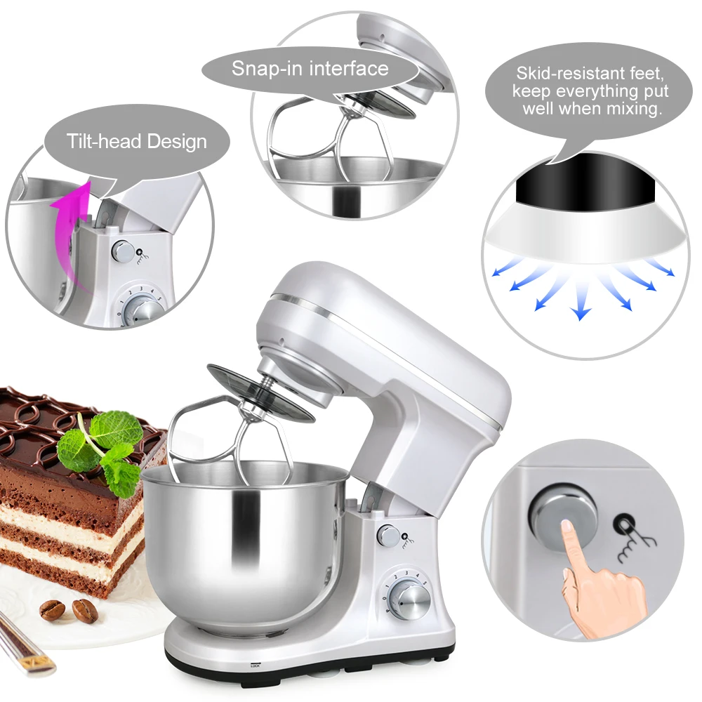 Kitchen 4.3L Baking Dough Mixer Electric Food professional compact food stand mixer