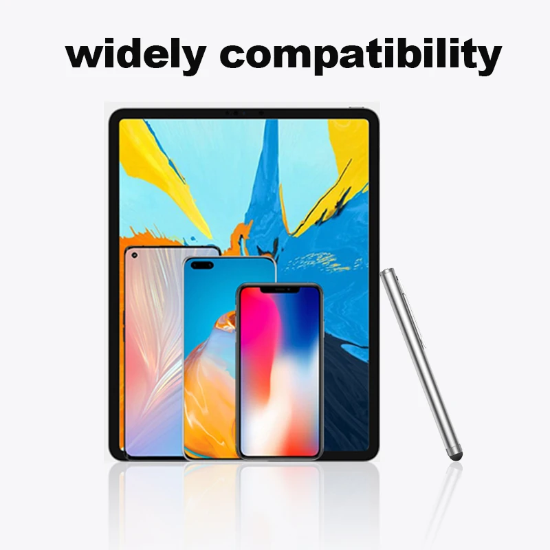 Mesh fiber stylus with logo, metal capacitive pen, suitable for all capacitive screen smartphones and tablets