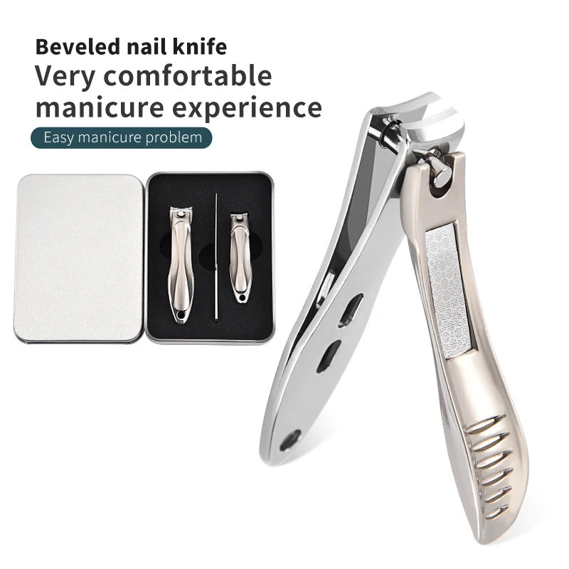 Stainless steel nails clipper for thick hard fingernail toenail nipper trimmer nail cutter