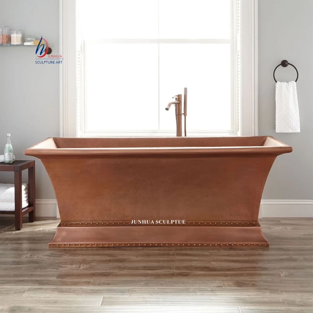 Cheap antique hammered freestanding green color copper bathtub bronze copper bath tub for sale