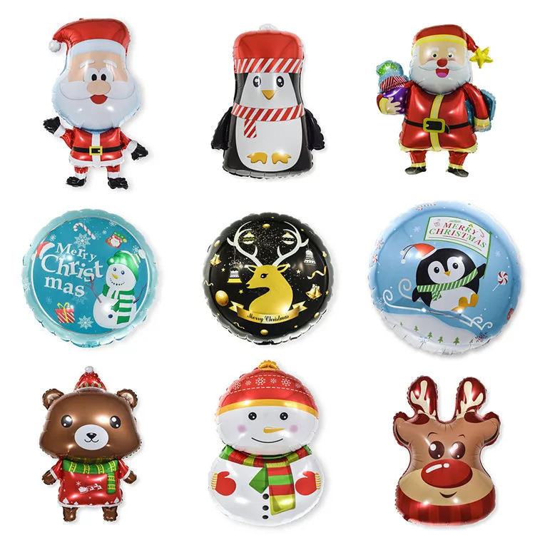 China Factory Custom Shape Christmas Snowman Inflatable Helium Balloon Kids Toys Wholesale High Quality 2022 Foil Globos