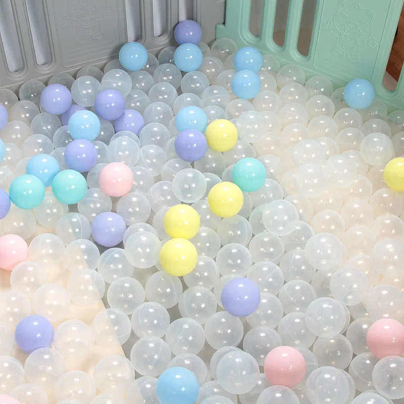 Factory Wholesale Plastic Transparent Clear Color Ocean Balls Million Ball children Play Pool & Pit Sea Balls