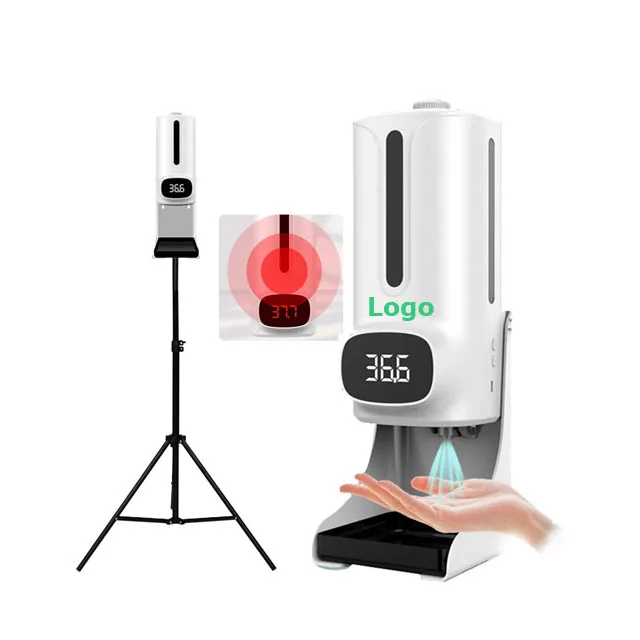 k9 pro dual dispensors automatic thermometer liquid soap sprayer alcohol free hand sanitizer gel K9 Plus dispenser 1200ml