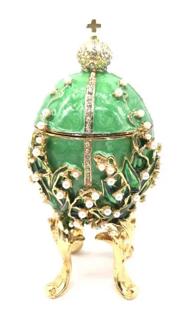 Новое поступление русский faberge металлическая шкатулка для украшений подарок на Рождество