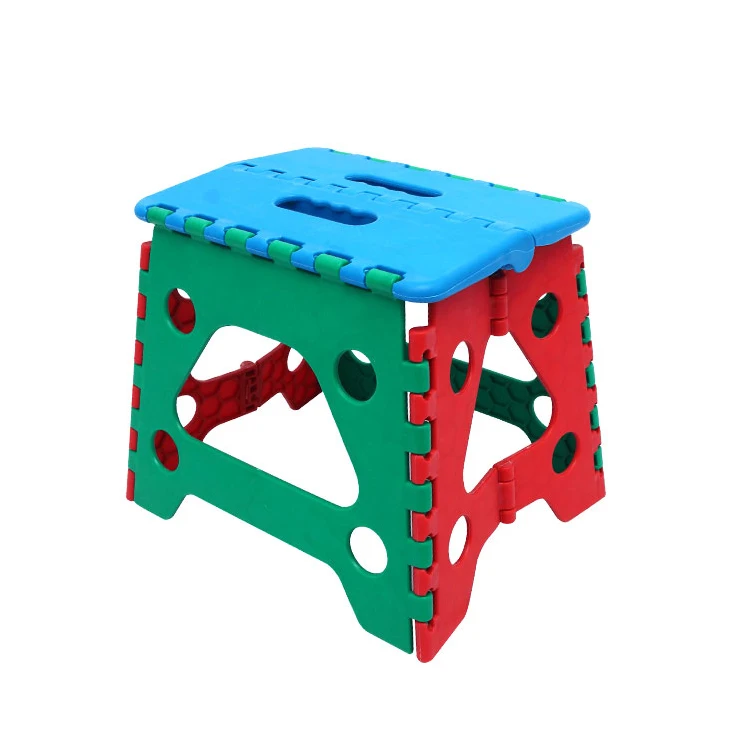 Экологичный пластиковый цветной складной стул, мини пластиковый складной стул, цветной складной стул