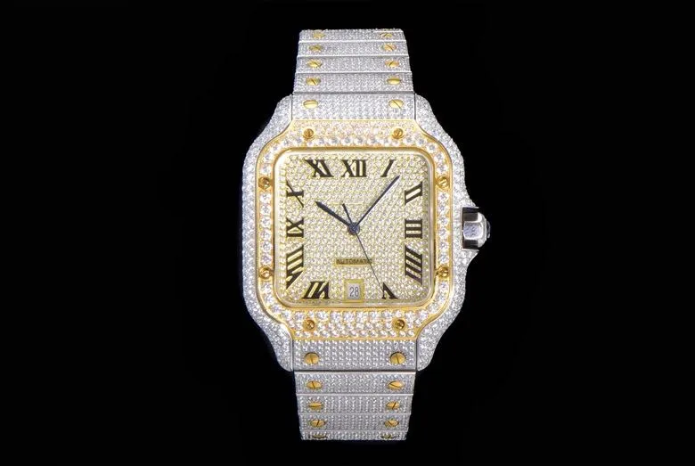 Diver high-end mechanical watch Watch 39.8MM 2824 movement QuickSwitch WSSA0013 Luxury brand VVS icy gypsophila diamond watch