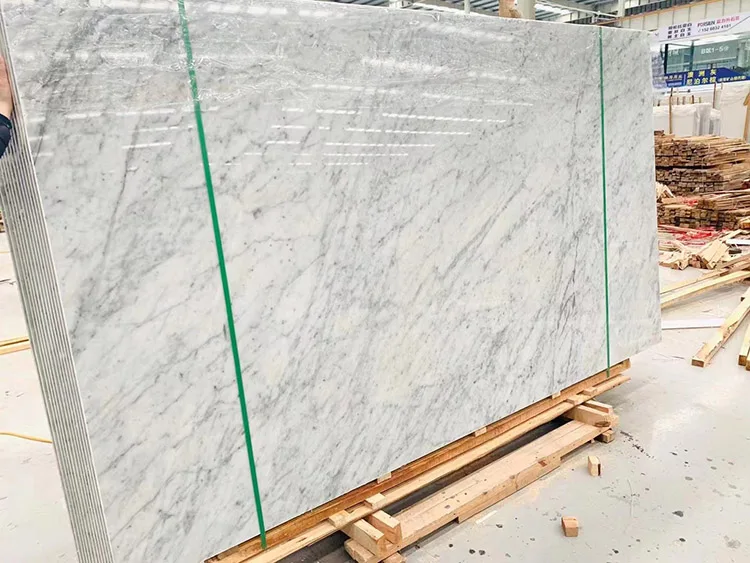 Extra Good Quality Italian Carrara White Marble Slab from Block Owner
