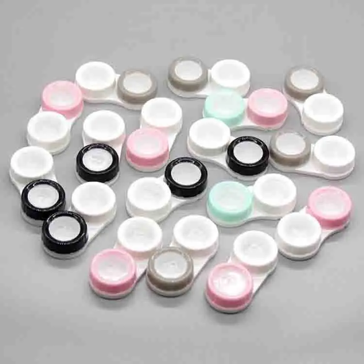 
Bulk Wholesale Travel Portable Custom Various Designers Cute Cartoon Color Box Eye Contact Lens Case 
