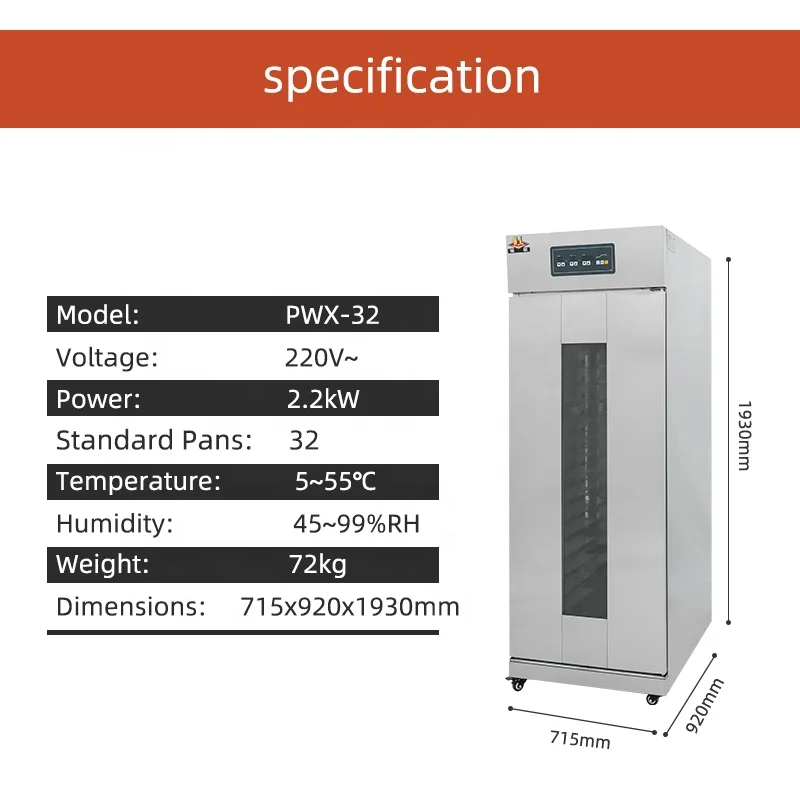 HENGLIAN  New Commercial Electric Dough Prover Stainless Steel Bakery Bread Fermenter Proofer for Restaurant