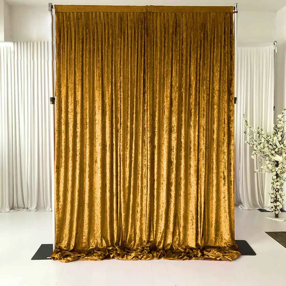 High Quality Photo Booth Velvet Curtain Back Drops 5ft By 10ft Lvory White Velour Crushed Backdrop For Wedding Event Party