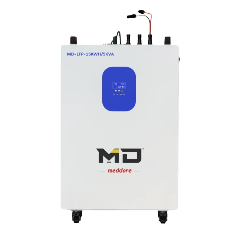 MEDDORE 5kwh All in One with Inverter Deep Cycle Lithium Li Ion LFP LiFePO4 Battery for Solar Home Energy Storage System