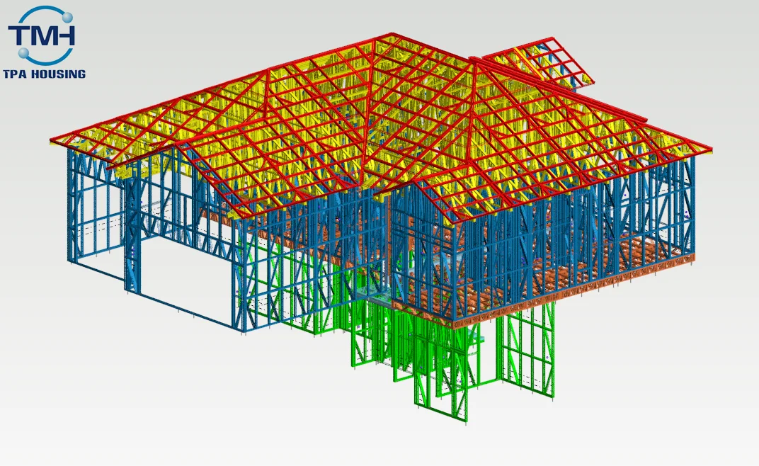 Good quality and reasonable price galvanized Roof Sheet Building Material  Light Steel  Surface Graphic Technical Villas custom