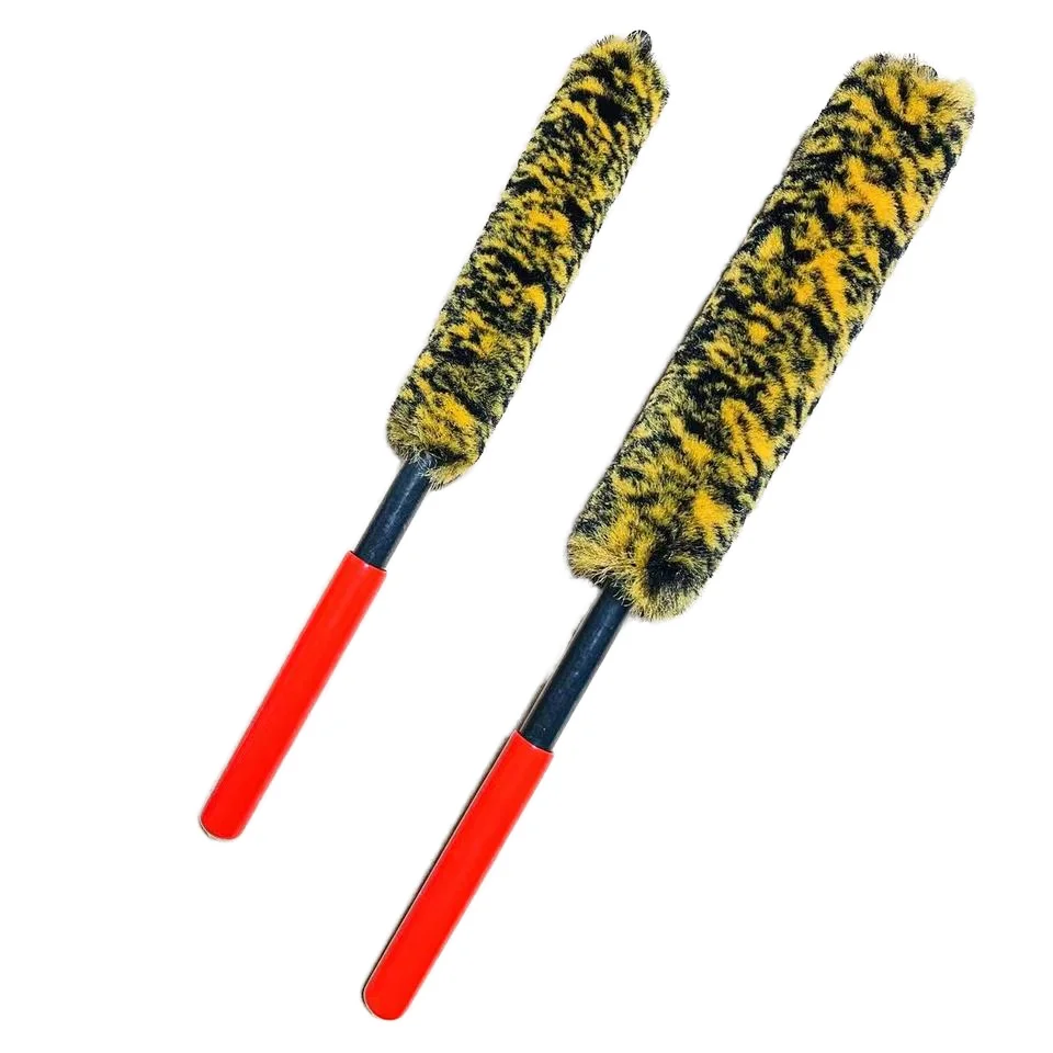 Wholesale Soft Microfiber auto detailing Non-Scratch Wheel Cleaner Brush Set Ergonomic Car Rim Cleaning Brushes