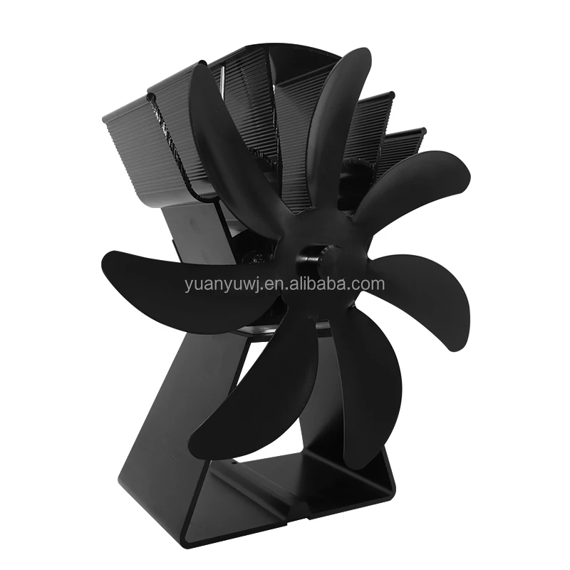 2022 New 7-Blade Fireplace Fan Ultra Quiet Heat Powered Hanging Pipe Stove Fan for Wood Burning Stove Circulating Warm air