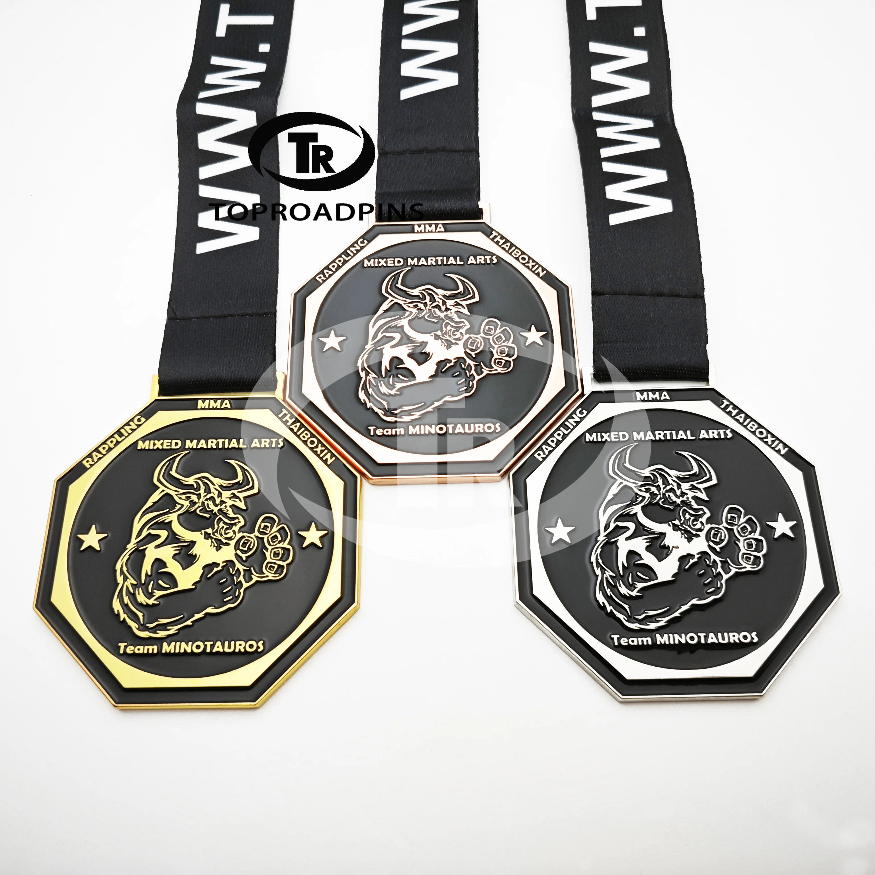 Customized Logo Championship Title Belt Sports Boxing Fitness Body Building Fighting Kung Fu Medal