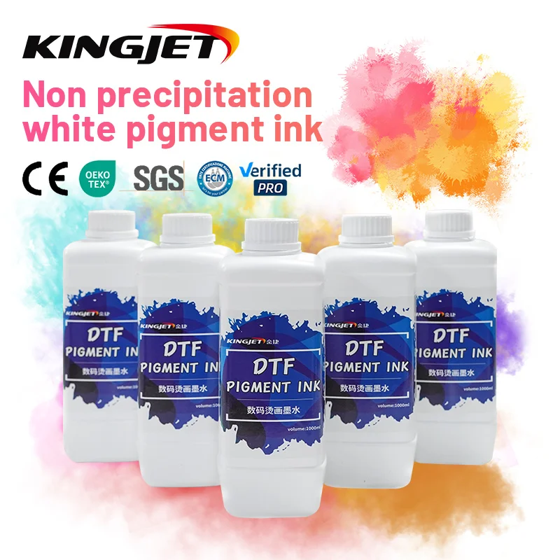 Non precipitation white pigment ink water based dtf ink 1000ml white ink for dtf printer