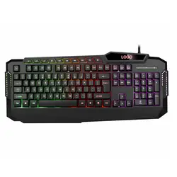 high quality Radium engraving of transparent characters gaming keyboard with 10 multimedia keys