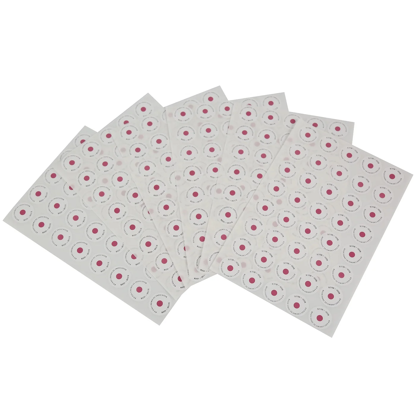 Medical sterile indicator sticker circle chemical EO sterilization indicator label