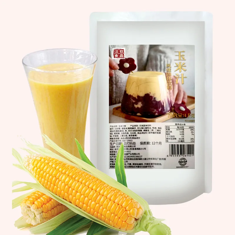 Natural Corn Juice Powder Instant Solid Drink For Hot drink bubble tea ingredients Corn Soup Beverage