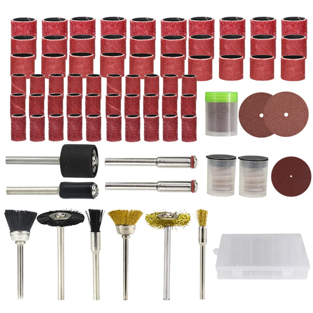 Sanding Drum Kit 160ocs Grit 60 120 240 with Mandrel For Dremel Rotary Tools Grinding Polishing Sanding Bands