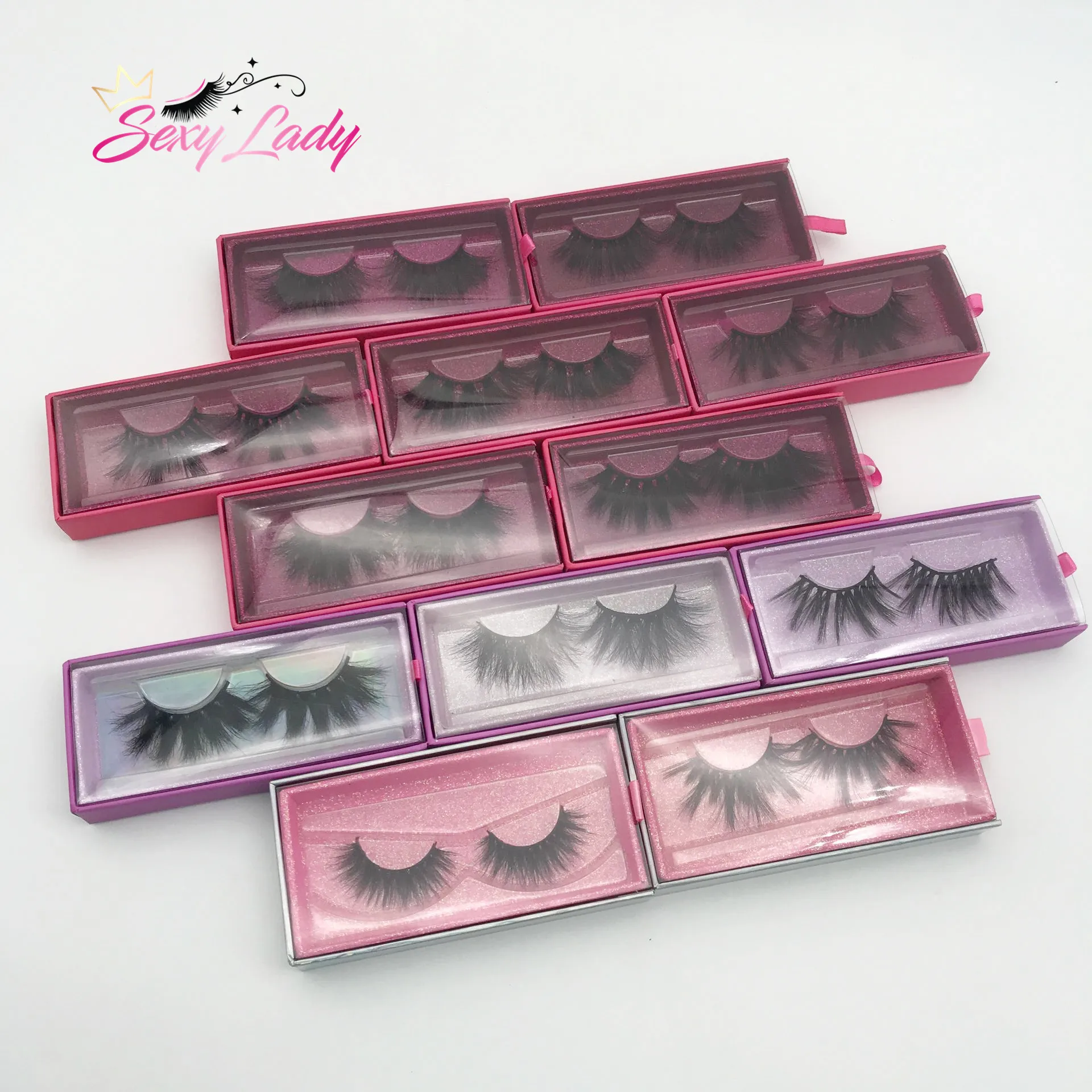 luxury mink lash with rhinestone eyelash custom packaging box eyelashes mink 3d 25mm 5d eyelashes