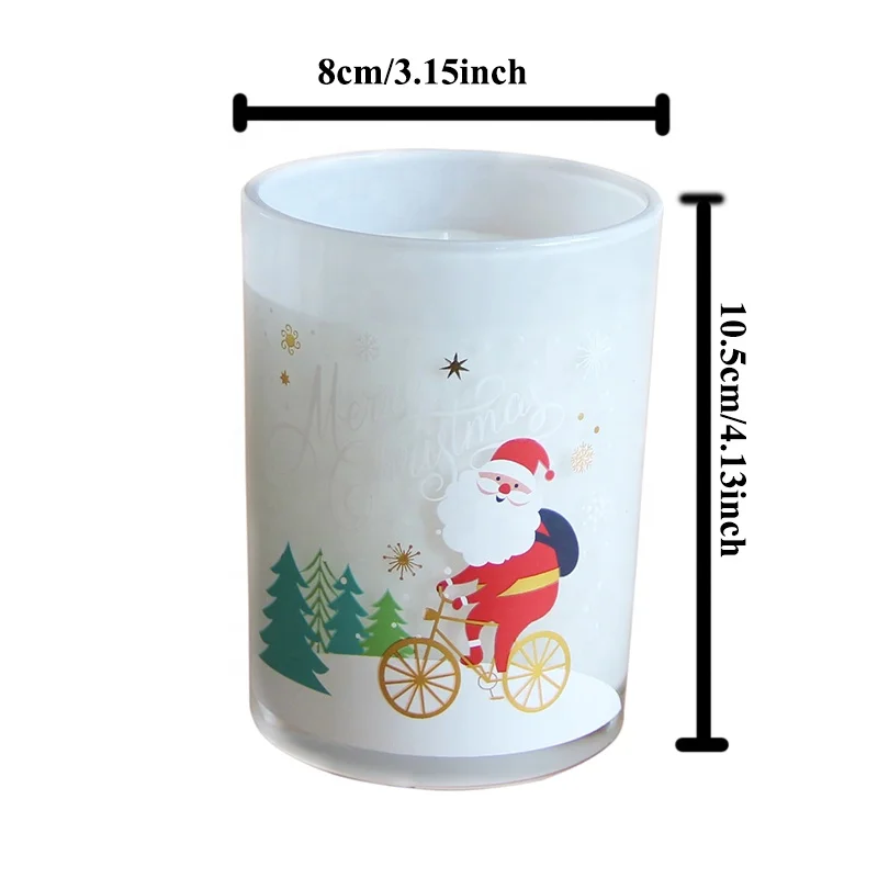 Handmade Candle Natural Fragrance Gift Sets Festival Aromatherapy Vanilla White Glass Cylinder Soy Candles Essential Oil